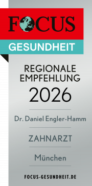 Siegel: FOCUS Gesundheit - Regionale Empfehlung 2025 - Implantologe München